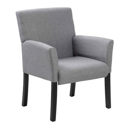 Boss Office Products Boss Contemporary Linen Guest Chair, Medium Gray B659-MG